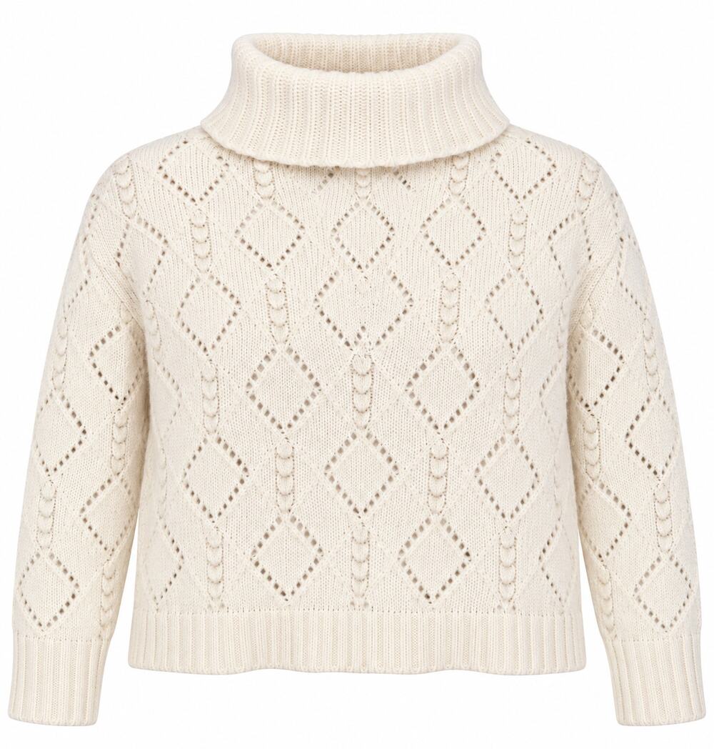 LOFT Cream Wool Blend Turtleneck Sweater Size Large Cozy Preppy Cottagecore